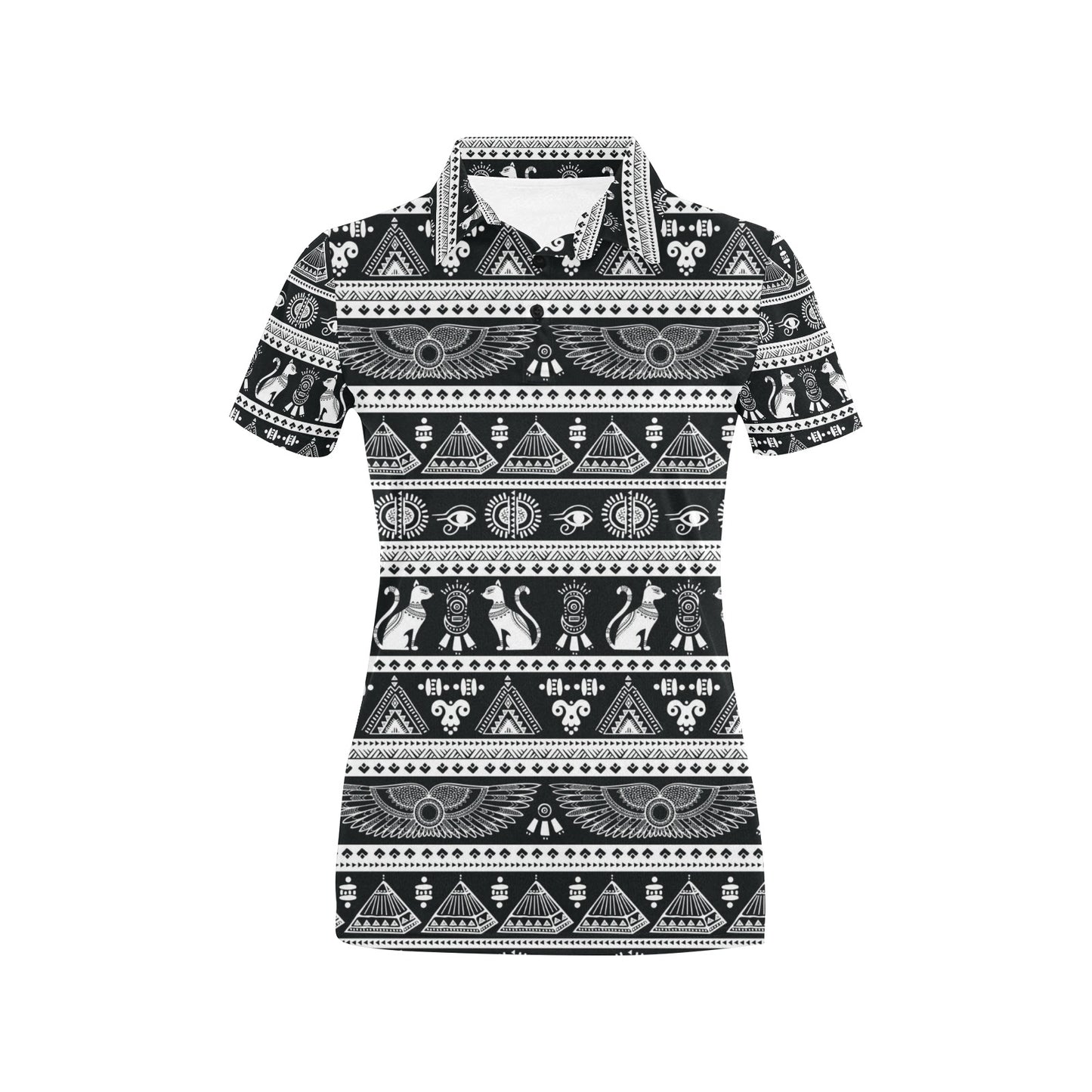 Tribal Pattern Print Design LKS305 Women's Polo Shirt