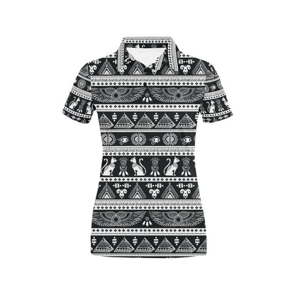 Tribal Pattern Print Design LKS305 Women's Polo Shirt