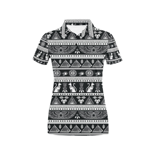 Tribal Pattern Print Design LKS305 Women's Polo Shirt