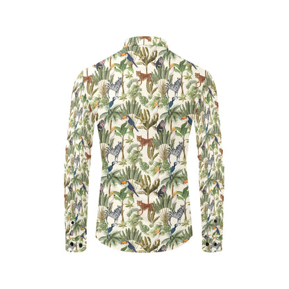 Safari Animal Print Design LKS304 Men's Long Sleeve Dress Shirt