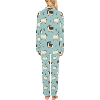 Goat Pattern Print Design 02 Women's Long Pajama Set