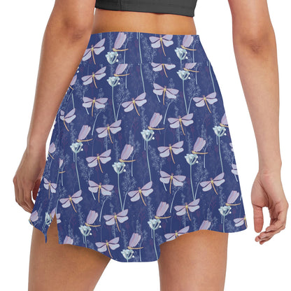Dragonfly Print Design LKS401 17" Golf & Pickleball Skort with Pockets