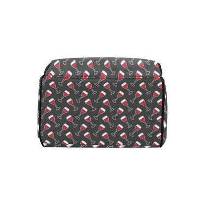 Wine Print Design LKS308 Diaper Bag Backpack