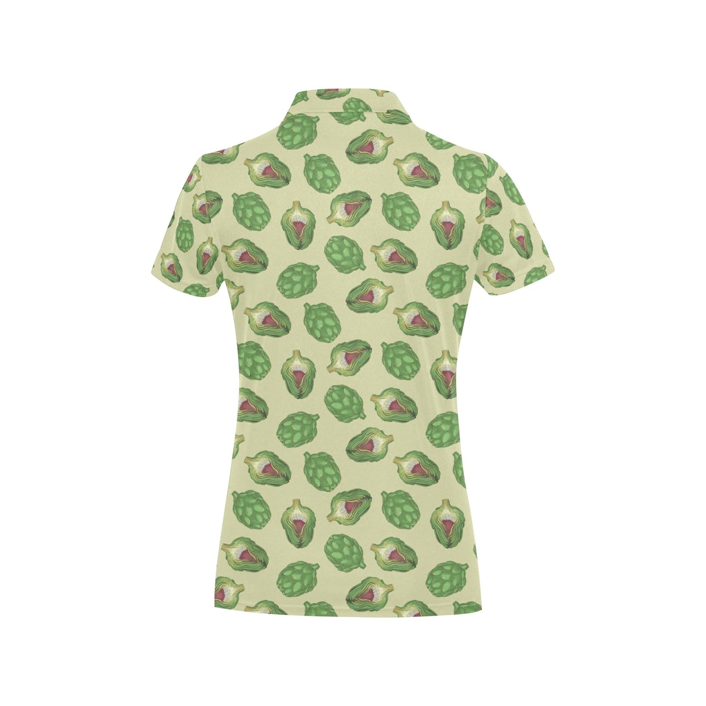 Artichoke Pattern Print Design 03 Women's Polo Shirt
