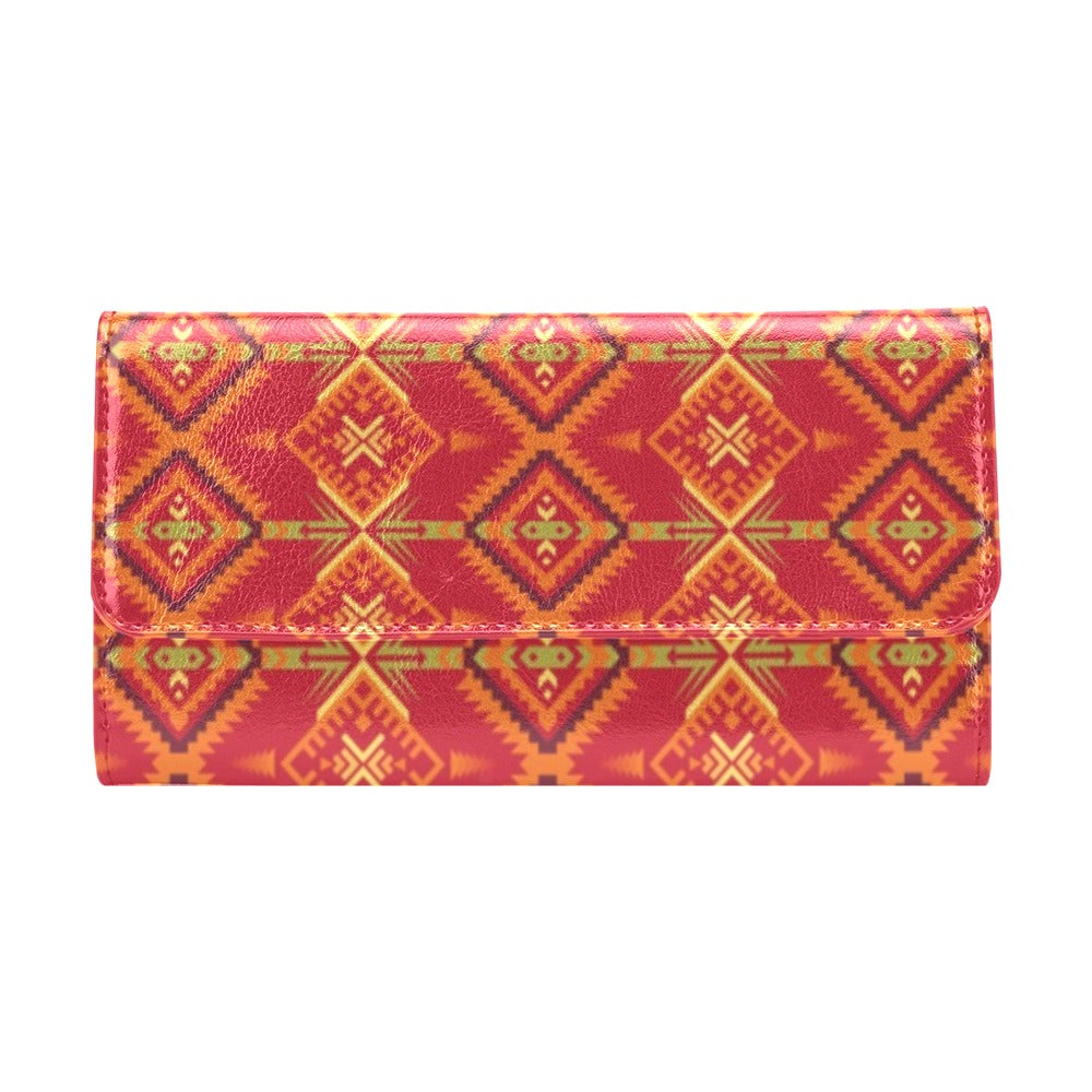 Southwest Pattern Print Design LKS305 Women's Trifold Wallet