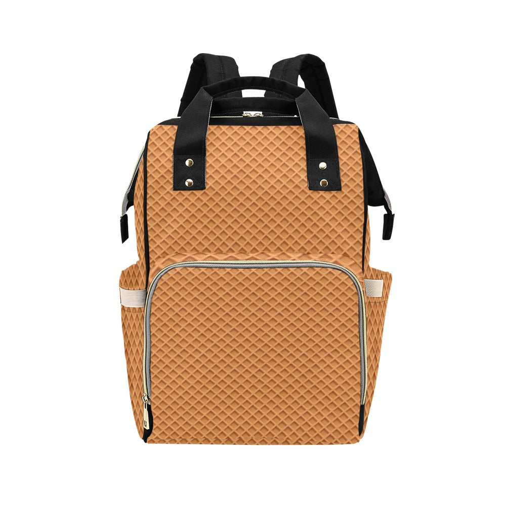 Waffle Texture Print Design LKS301 Diaper Bag Backpack