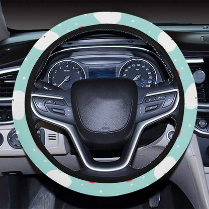 Santa Print Design LKS308 Steering Wheel Cover with Elastic Edge