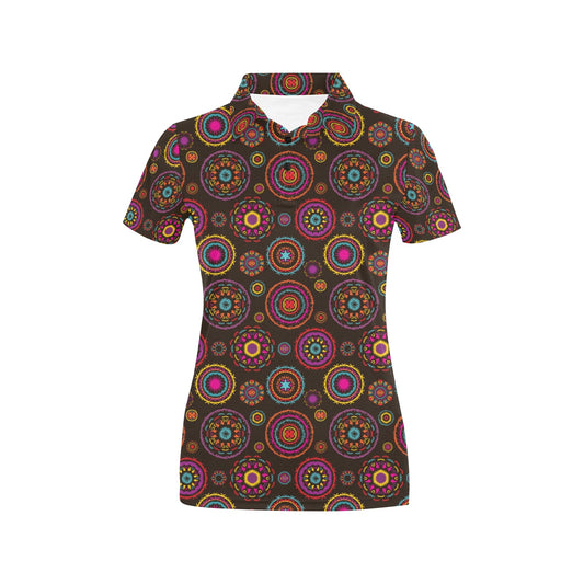 Bohemian Pattern Print Design 01 Women's Polo Shirt