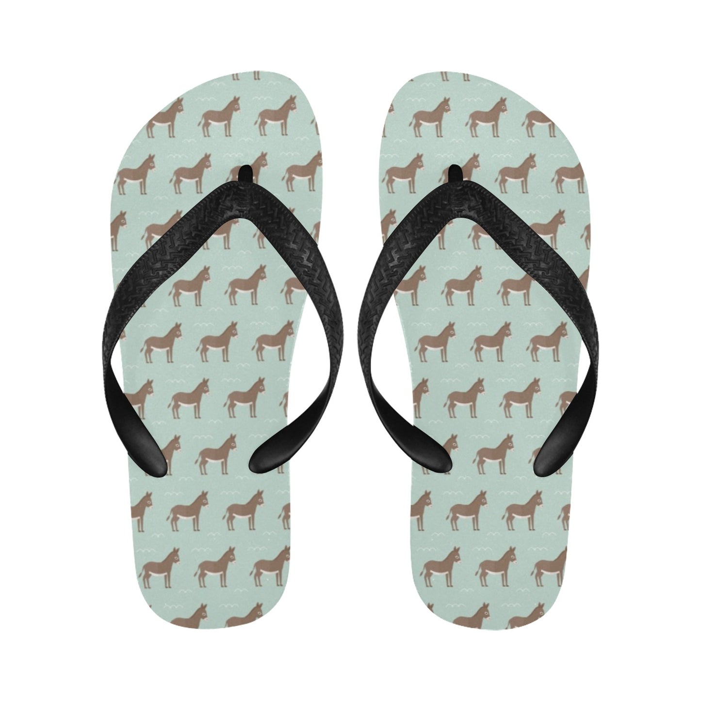 Donkey Print Design LKS402 Flip Flops