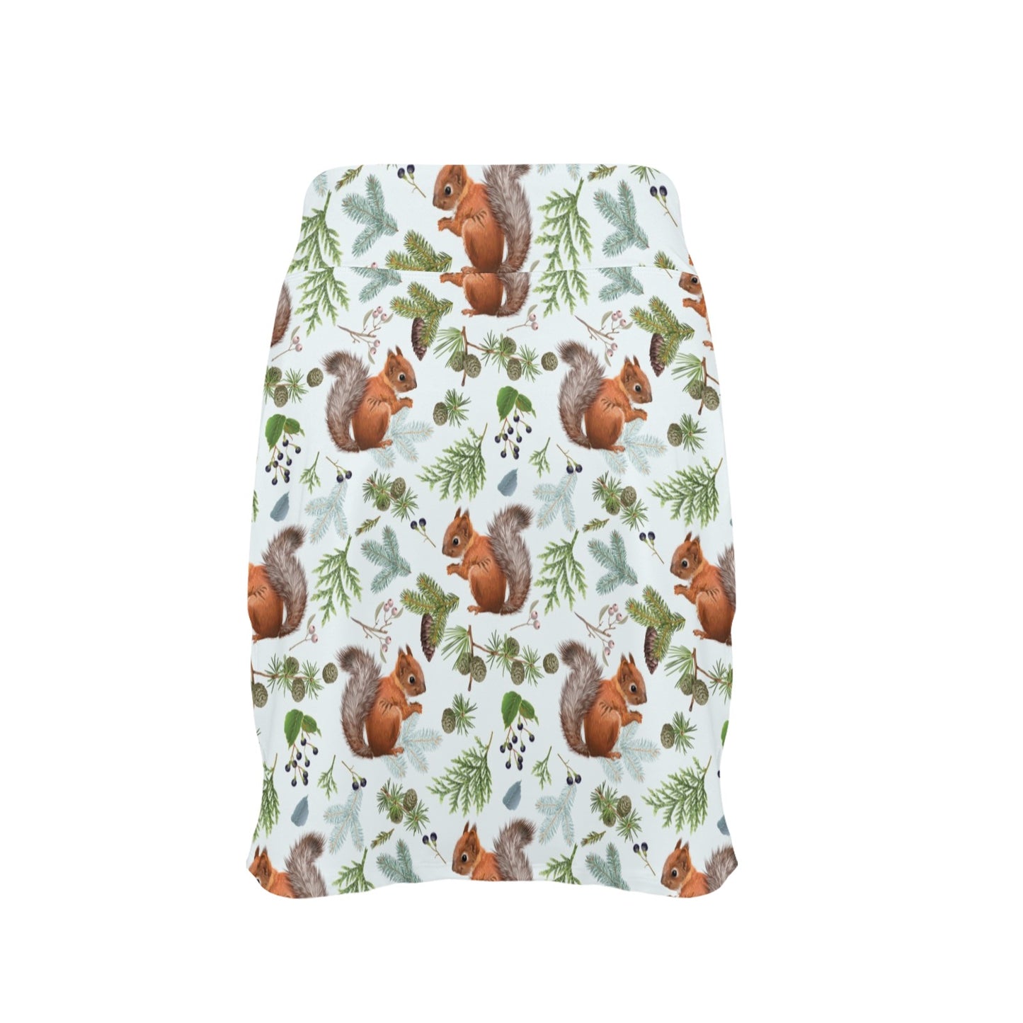 Squirrel Print Design LKS308 17" Golf & Pickleball Skort with Pockets