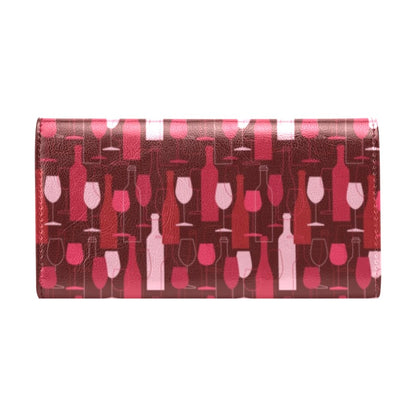 Wine Print Design LKS304 Women's Trifold Wallet