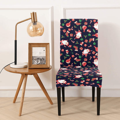 Santa Christmas Themed Print Design LKS304 Dining Chair Slipcover