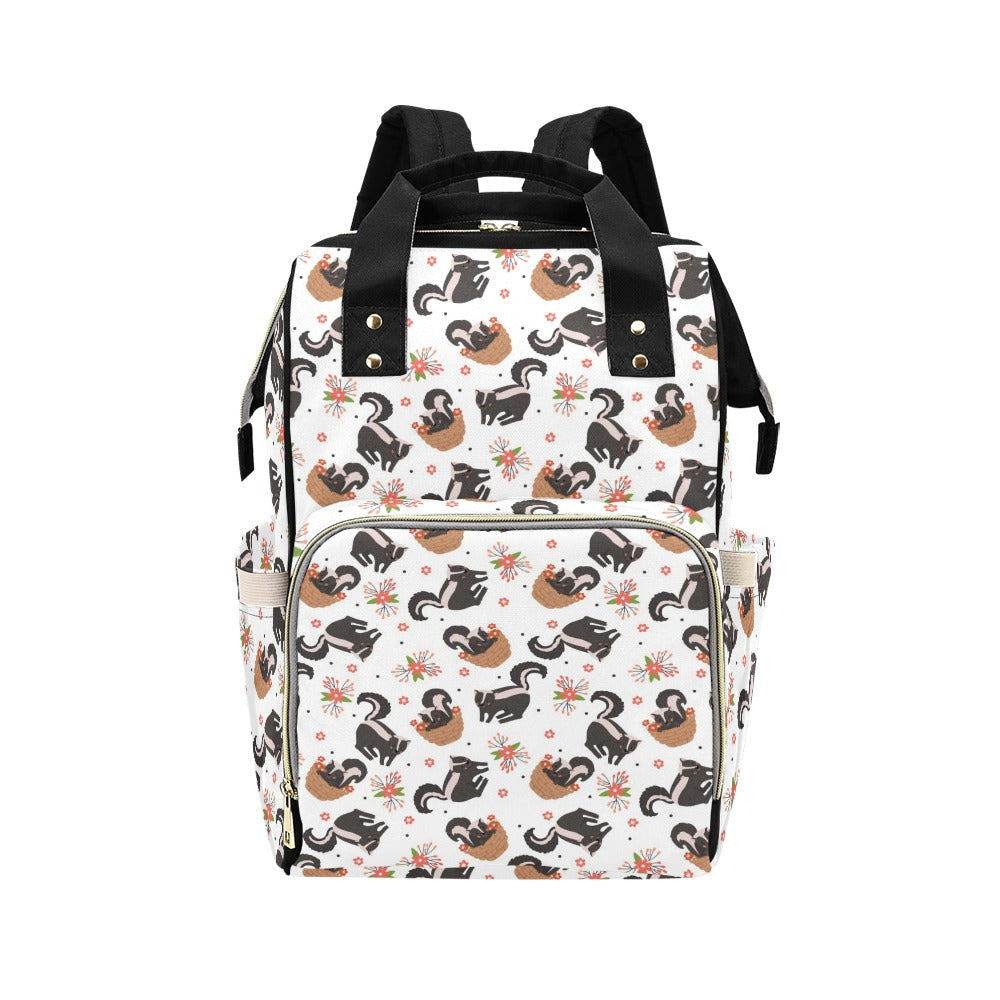 Skunk Print Design LKS304 Diaper Bag Backpack