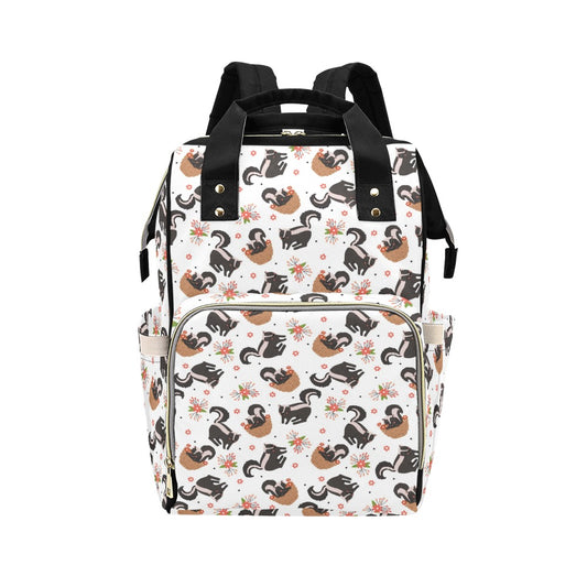 Skunk Print Design LKS304 Diaper Bag Backpack