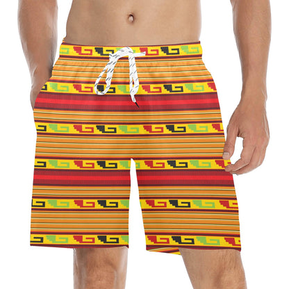 Mexican Blanket Ornament Print Pattern Men's Swim Trunks Beach Shorts