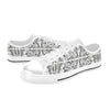 Samoan Style Print Design LKS301 Women's White Low Top Shoes