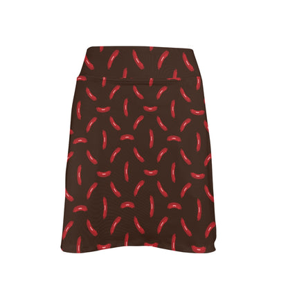 Sausage Print Design LKS302 17" Golf & Pickleball Skort with Pockets