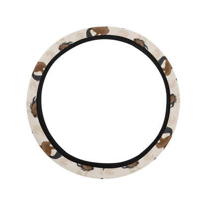 Horse Print Design LKS308 Steering Wheel Cover with Elastic Edge