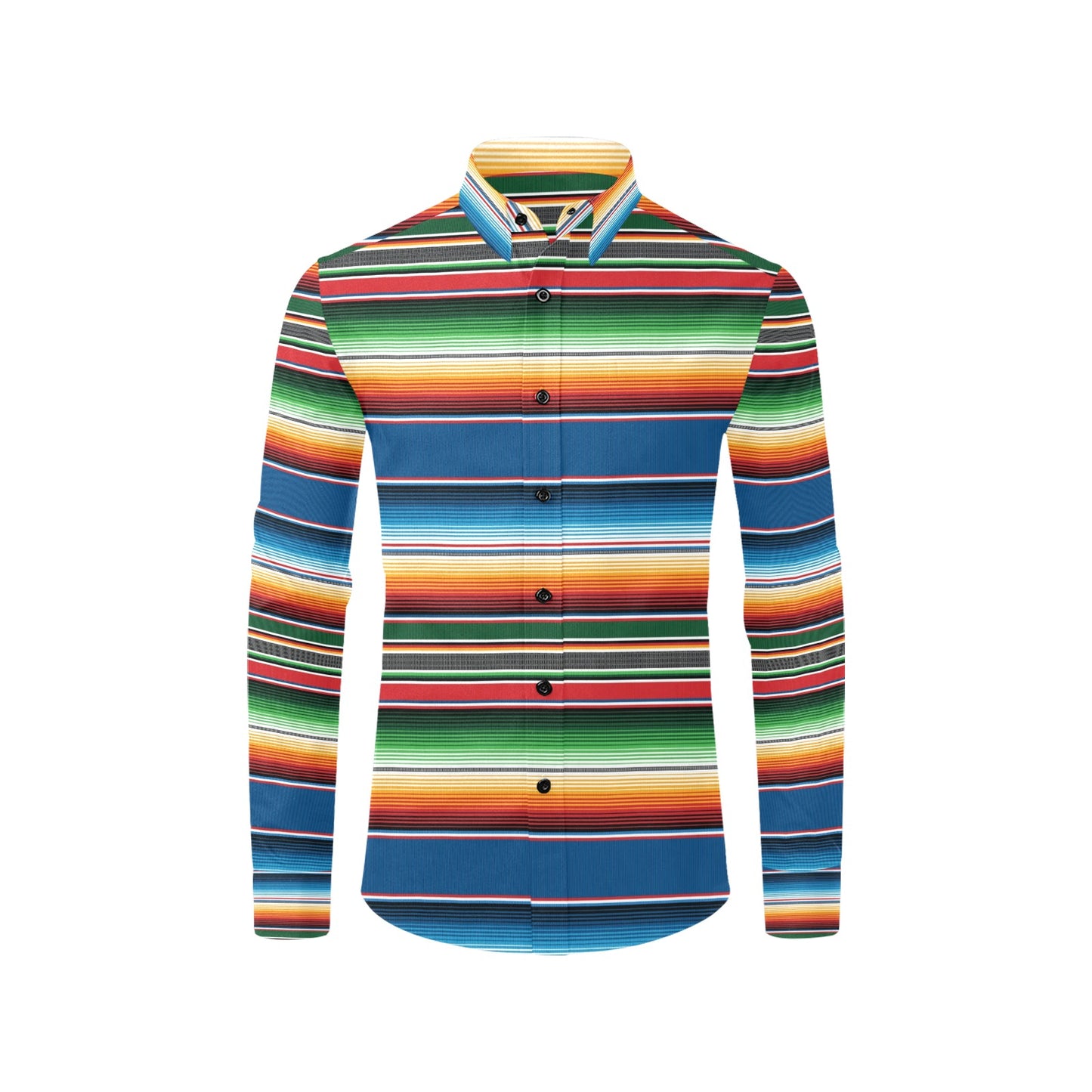 Serape Print Design LKS303 Men's Long Sleeve Dress Shirt