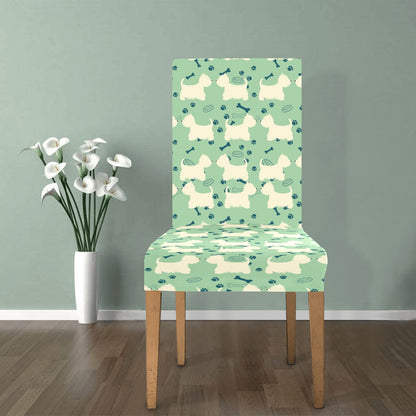 Scottish Terriers Print Design LKS302 Dining Chair Slipcover