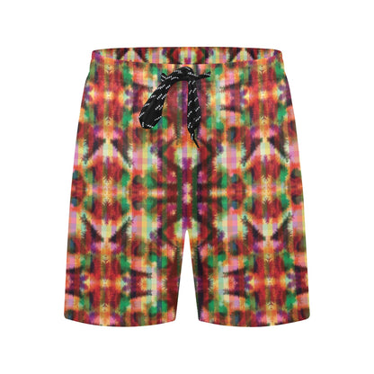 Tie Dye Print Design LKS301 Men's Swim Trunks Beach Shorts