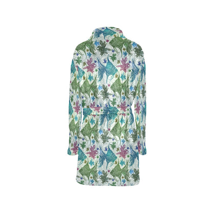 Angelfish Tribal Pattern Print Design 01 Women's Fleece Robe