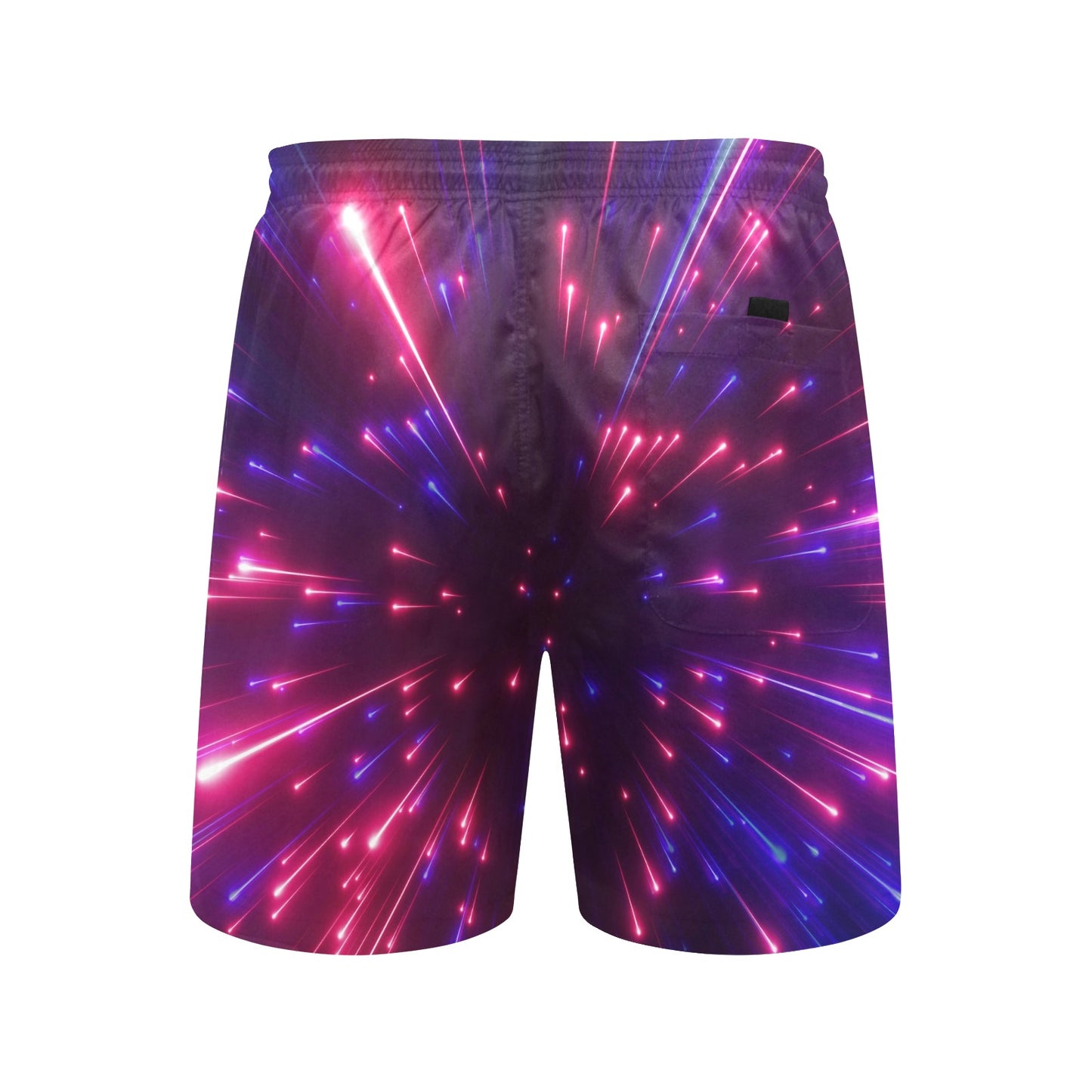 Celestial Purple Blue Neon Speed Light Men's Swim Trunks Beach Shorts