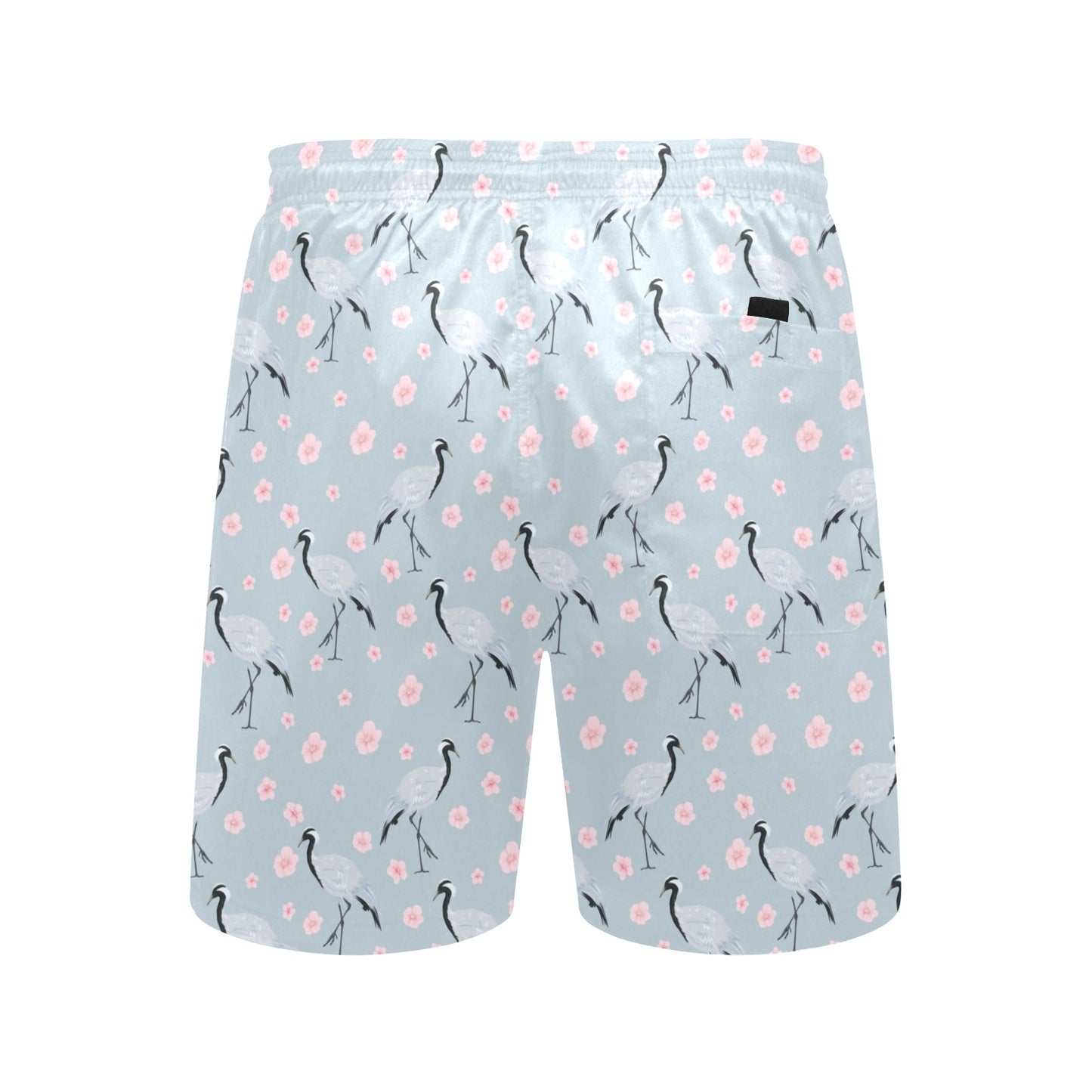 Sakura Bird Print Design LKS304 Men's Swim Trunks Beach Shorts