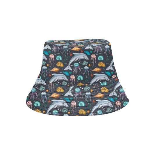 Underwater Dolphin Print Design LKS304 Unisex Bucket Hat