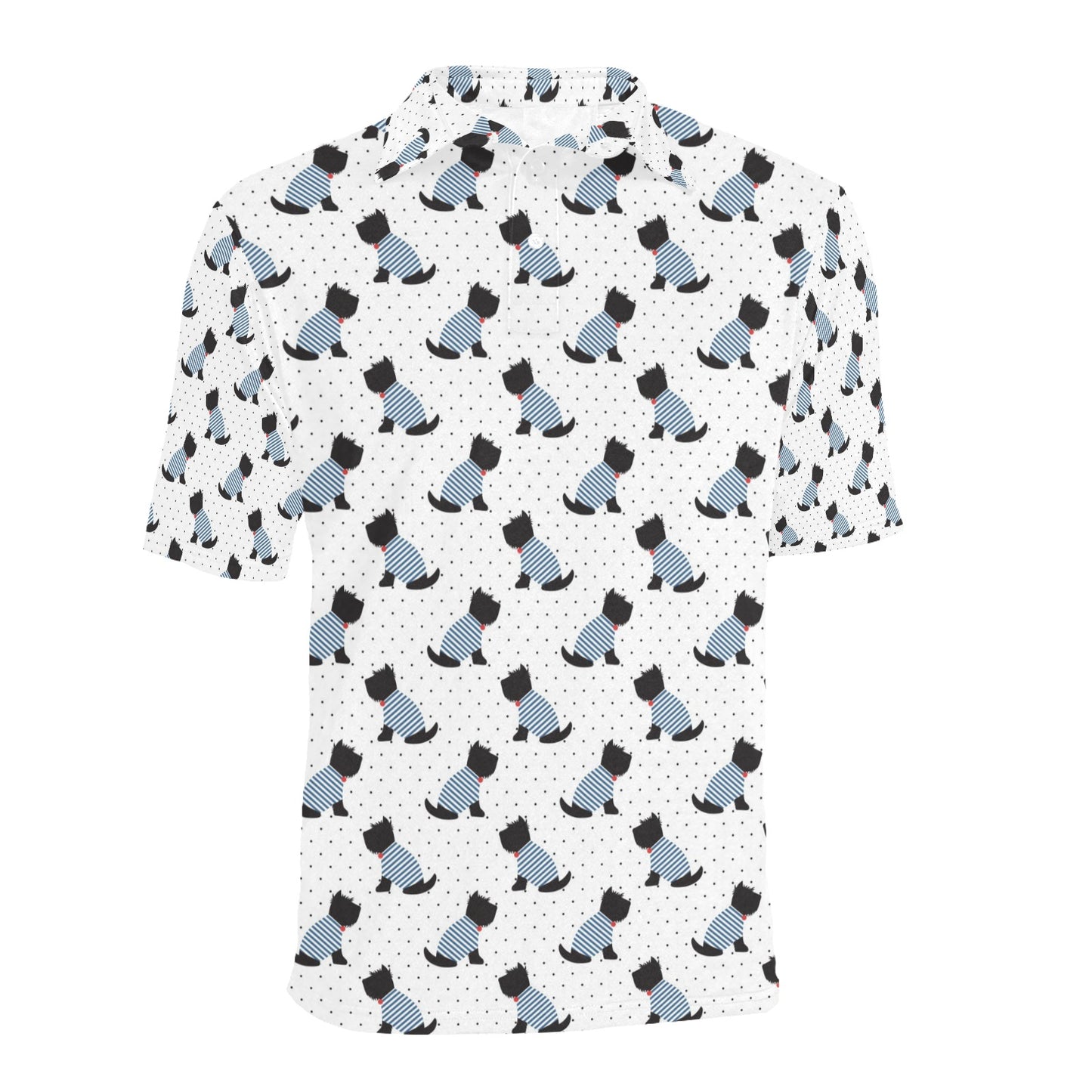 Scottish Terriers Print Design LKS3013 Men Polo Shirt