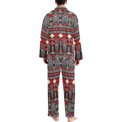 Tribal Aztec Indians native american Men's Long Pajama Set
