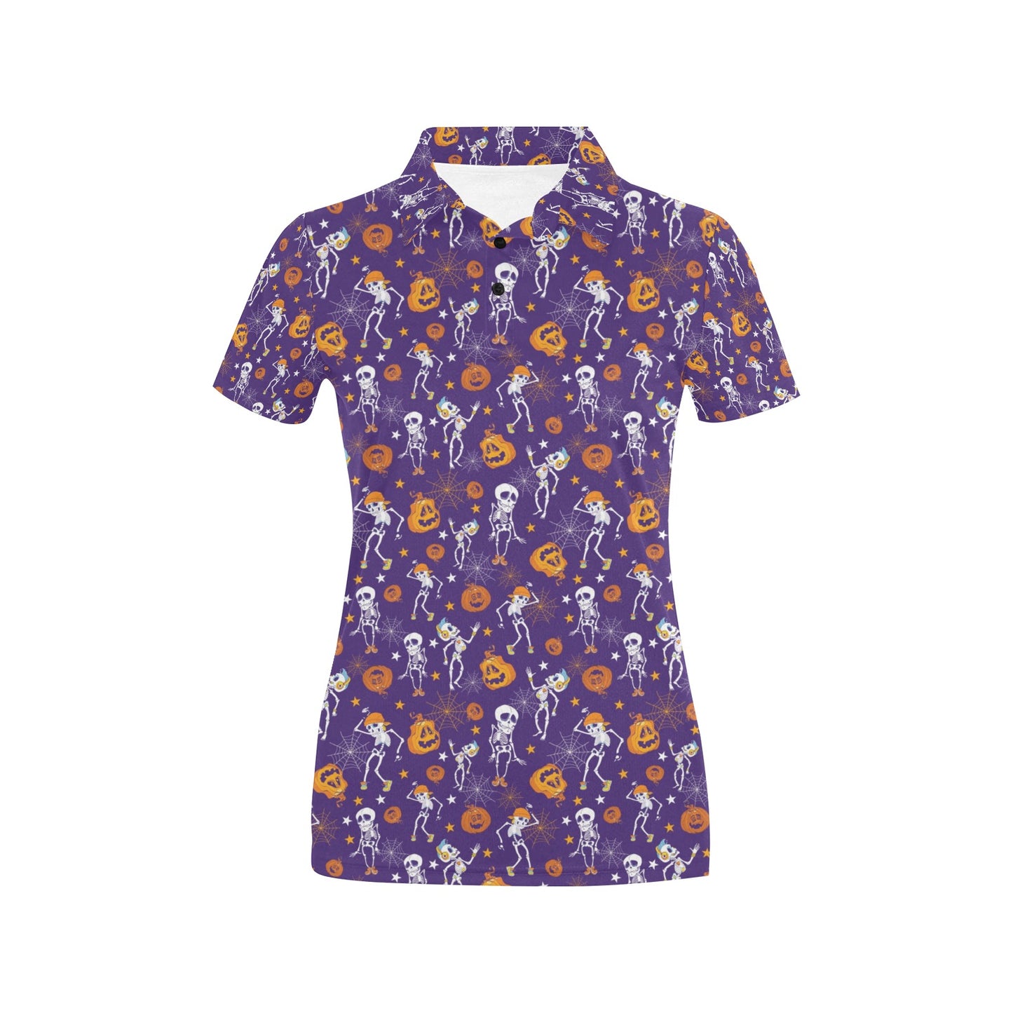 Skeleton Halloween Dance Print Design LKS304 Women's Polo Shirt