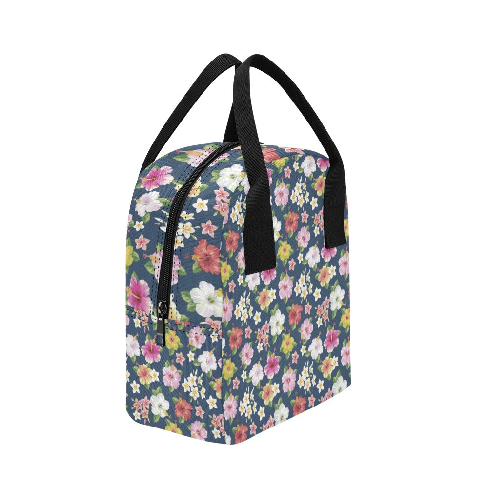 Hibiscus Sweet Print Design LKS304 Insulated Lunch Bag