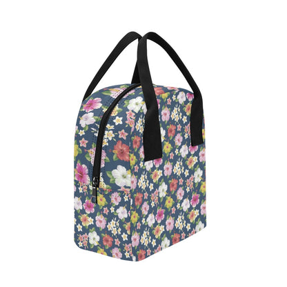 Hibiscus Sweet Print Design LKS304 Insulated Lunch Bag
