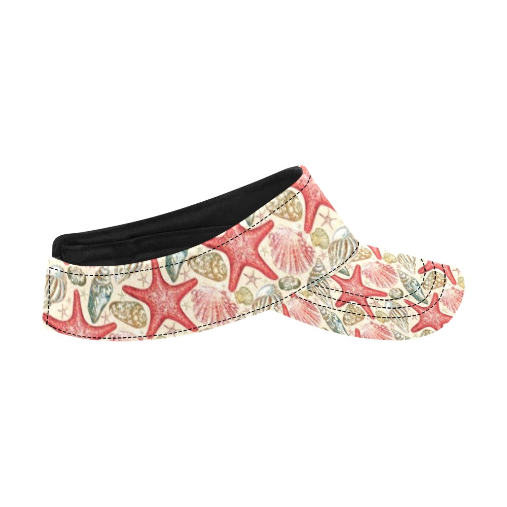 Seashell Print Design LKS301 Unisex Sun Visor