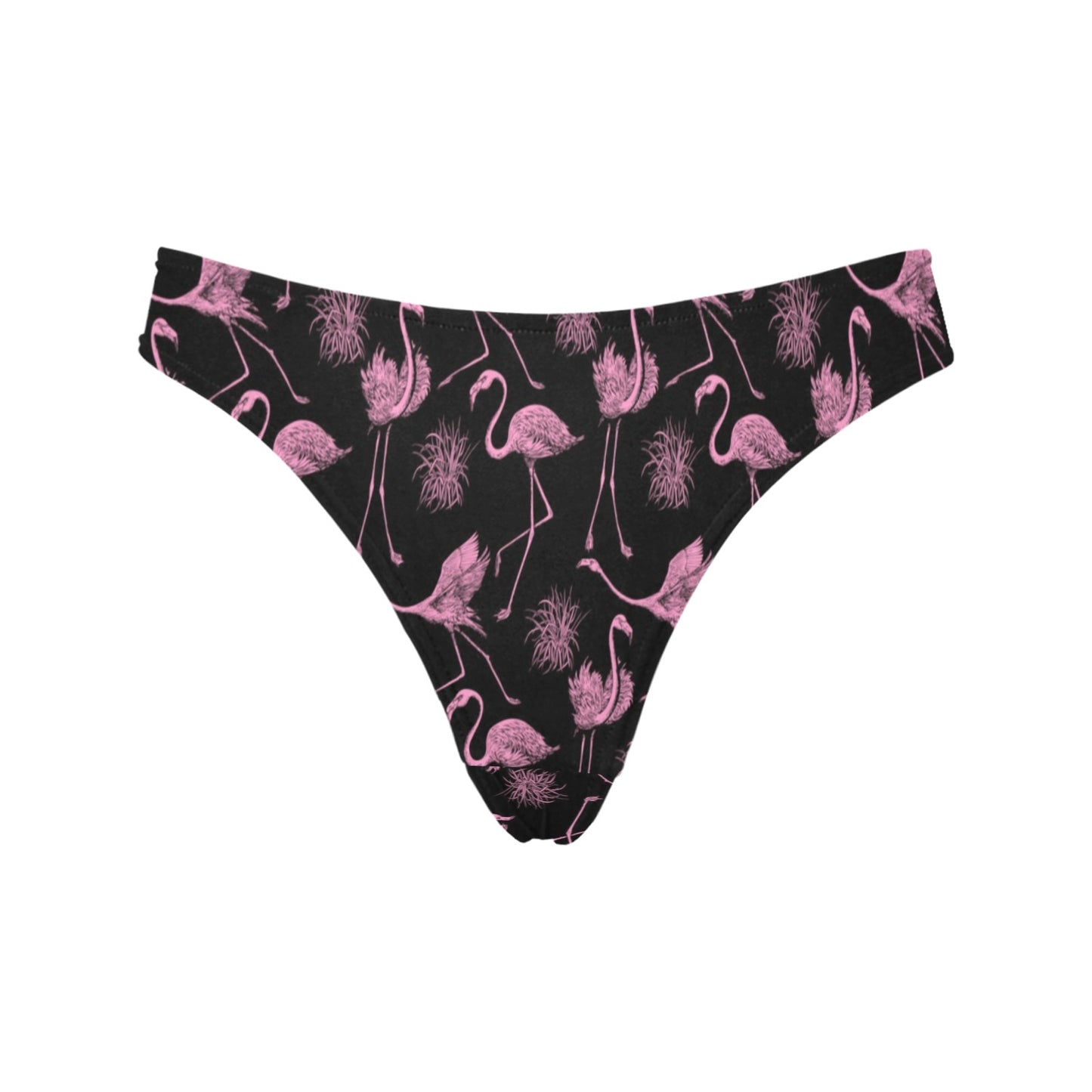 Flamingo Pink Print Pattern Women's Thongs