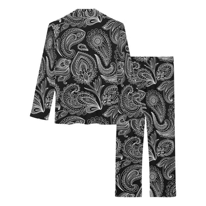 Paisley Pattern Print Design A04 Women's Long Pajama Set