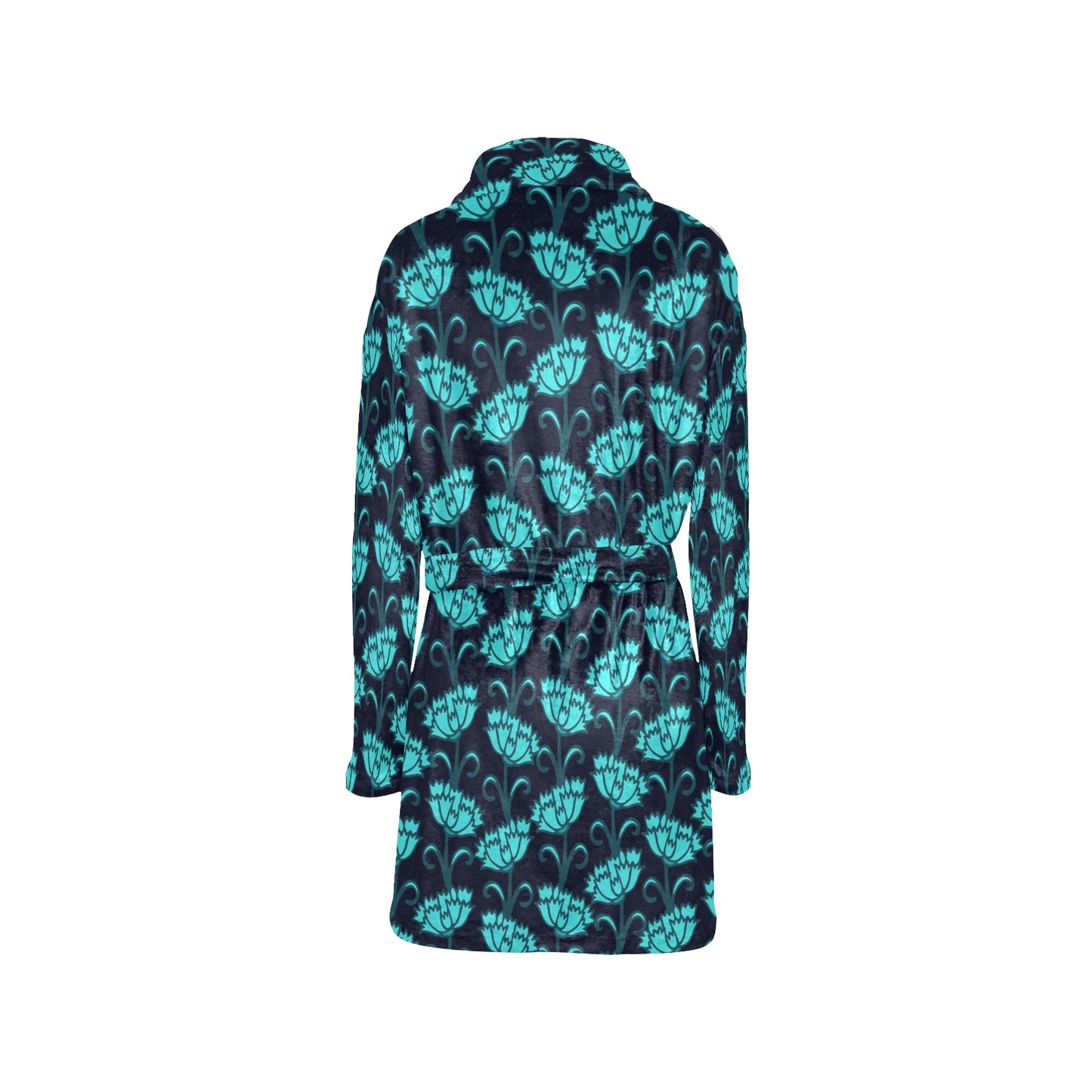 Carnations Pattern Print Design CN06 Women's Fleece Robe