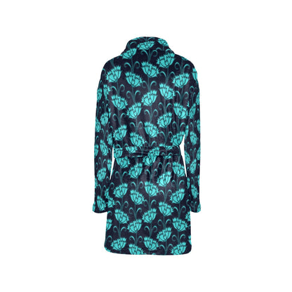 Carnations Pattern Print Design CN06 Women's Fleece Robe