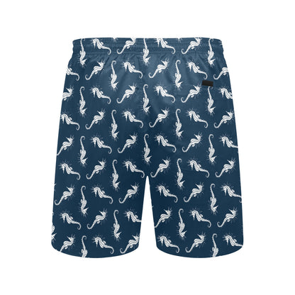 SeaHorse Print Design LKS402 Men's Swim Trunks Beach Shorts