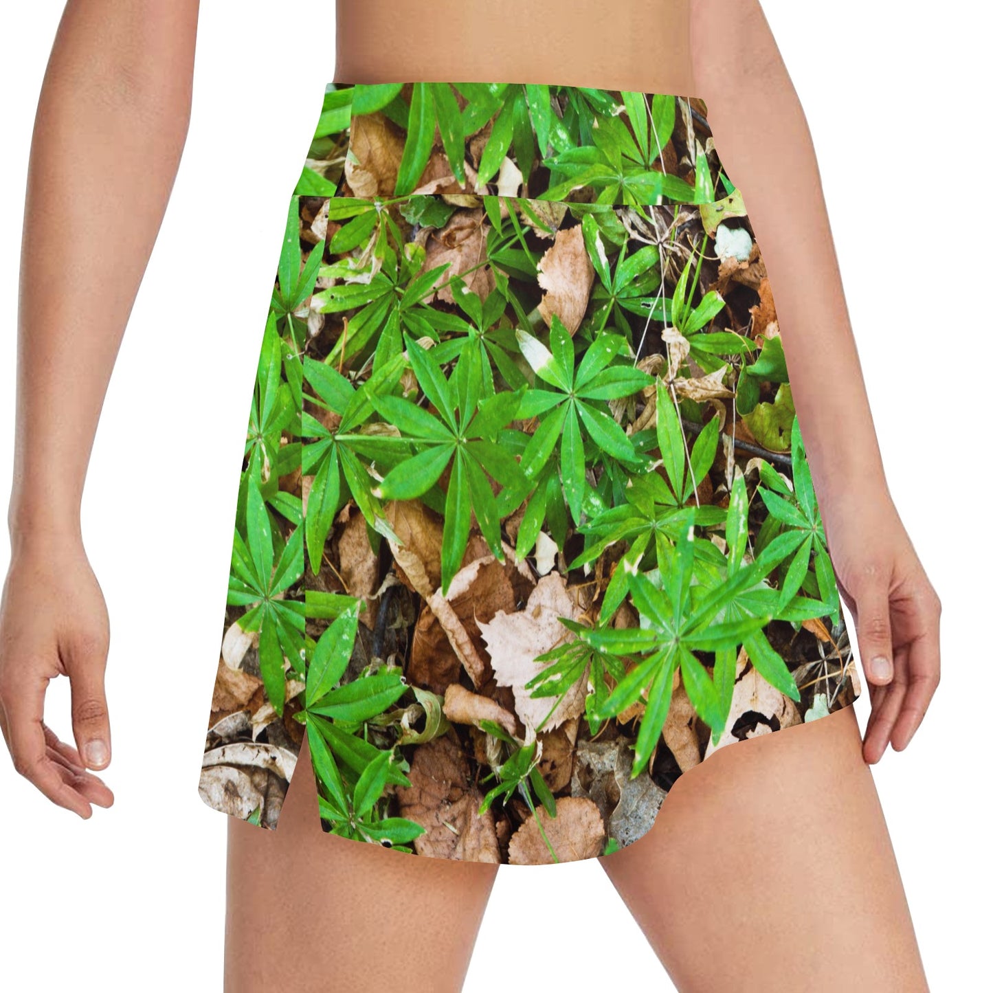Camouflage Realistic Tree Fresh Print 17" Golf & Pickleball Skort with Pockets