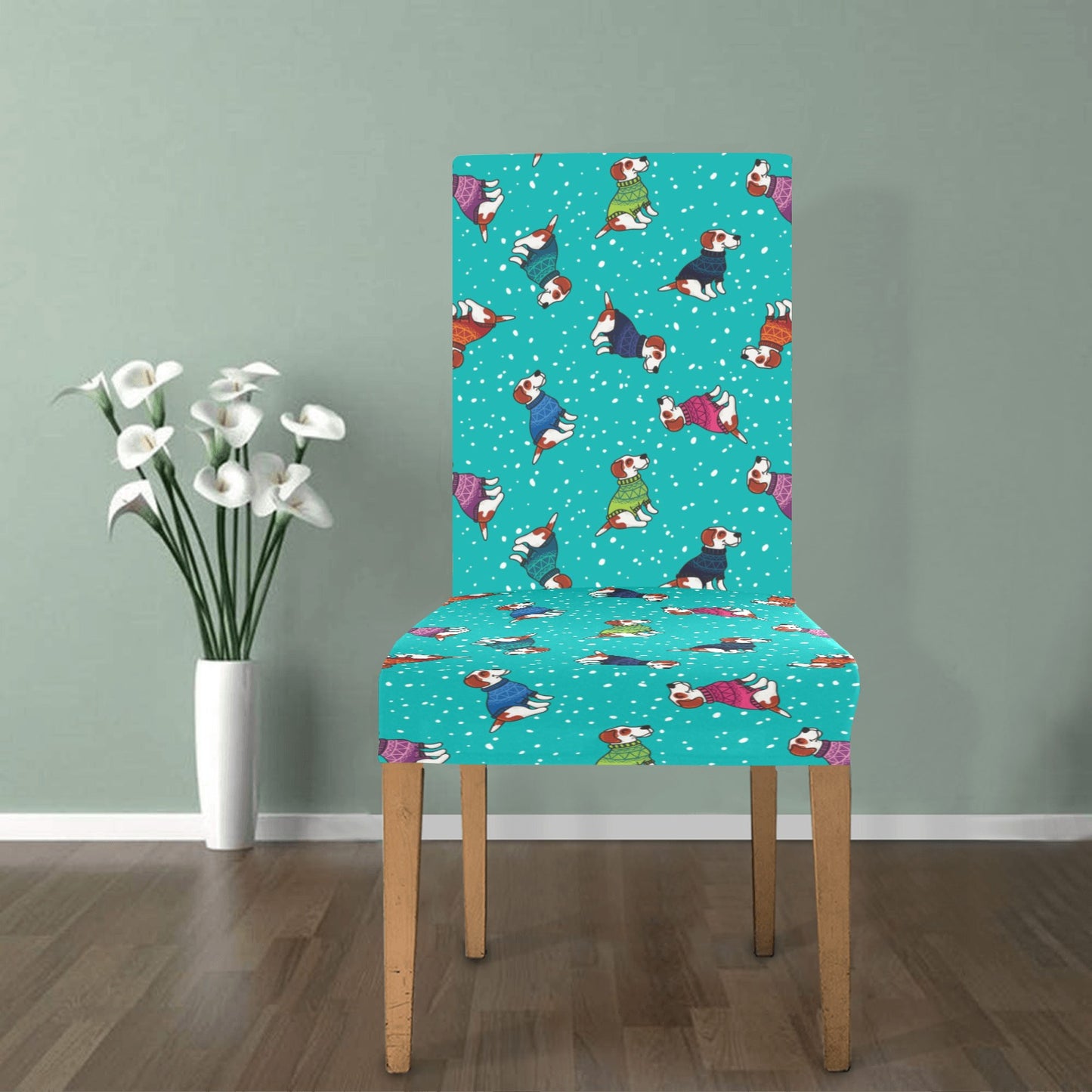 Russell Terriers Print Design LKS309 Dining Chair Slipcover