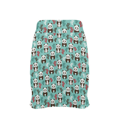 Panda Bear Cute Themed Print 17" Golf & Pickleball Skort with Pockets