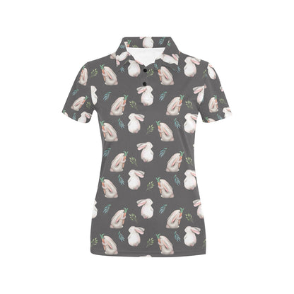 Rabbit Print Design LKS402 Women's Polo Shirt