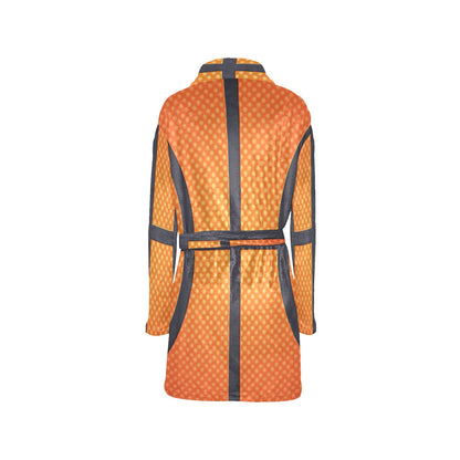 Basketball Texture Print Pattern Women's Fleece Robe