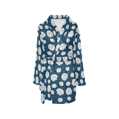 Seashell Print Design LKS3012 Women's Fleece Robe