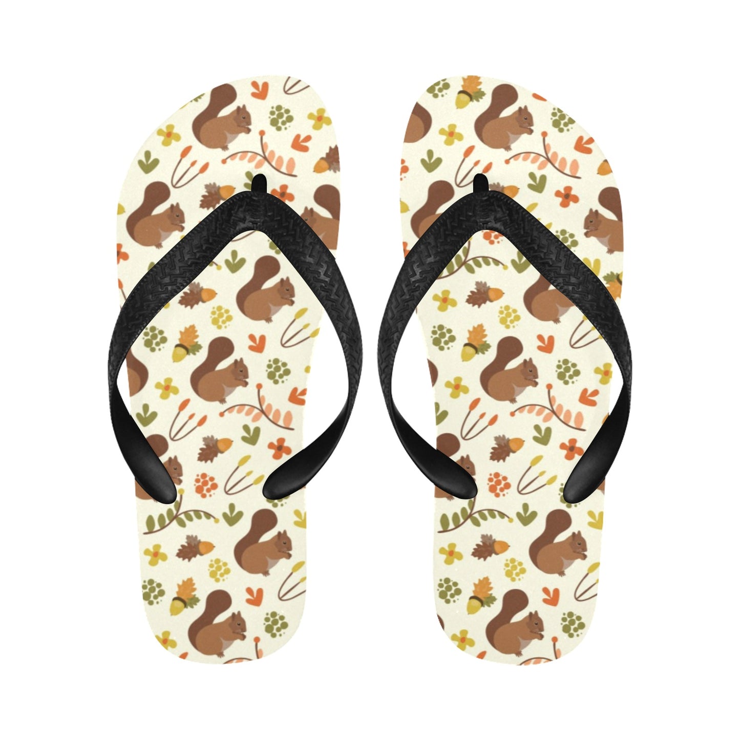 Squirrel Print Design LKS3010 Flip Flops