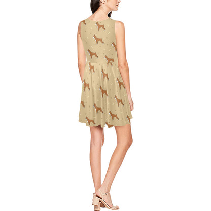Boxers Pattern Print Design 02 Sleeveless Dress