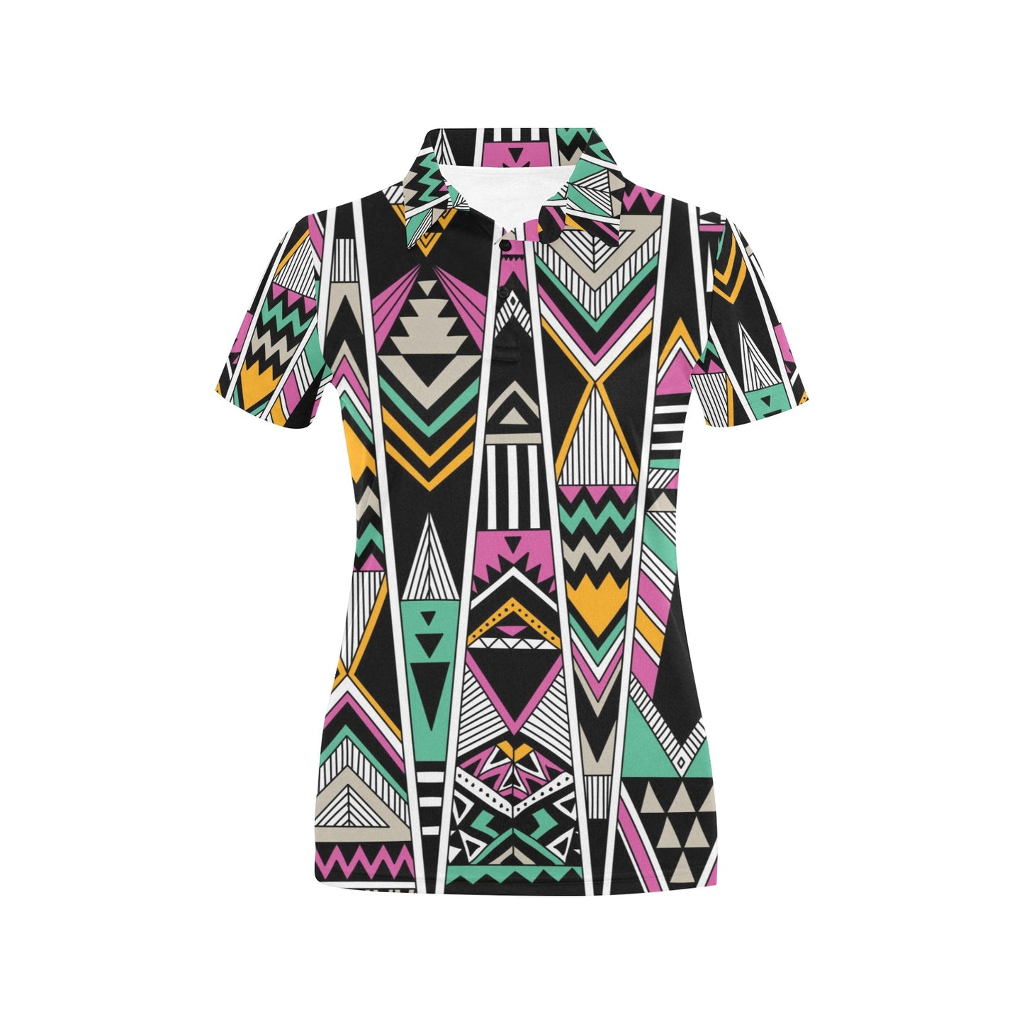 Tribal Aztec Triangle Women's Polo Shirt
