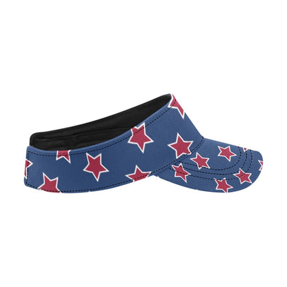 Star Red Blue Print Design LKS301 Unisex Sun Visor